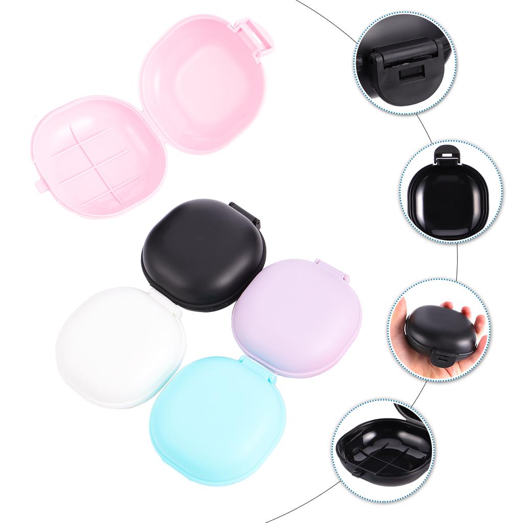 5 Pcs Boîte à Savon Étanche Portable Voyage Contenant de Salle de Bain Plat en Plastique Maison Étui Anti-Fuite Couvercle Amovible Anti