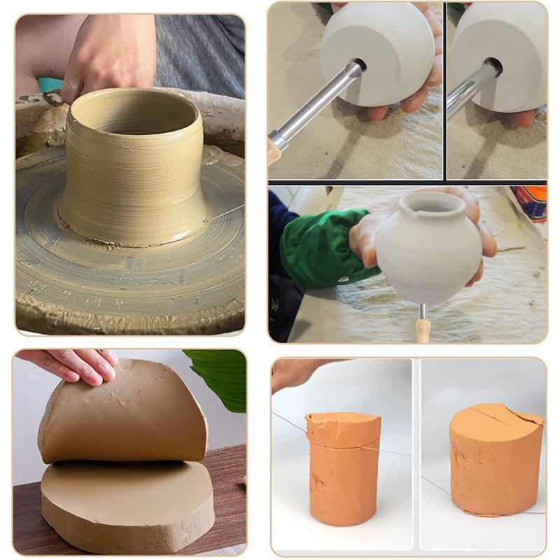 4 Stück/Set Edelstahl Lochstanzer Schnitzen Skulptur Modellieren Töpferei Schneiden Stanzen Keramik Polymer Clay Werkzeuge