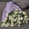 31.5 Inch Crochet Flowers Blanket Handmade Rose Bouquet Blanket Knitted Flowers Throw Blanket for Mother's Day Gift Home Decor