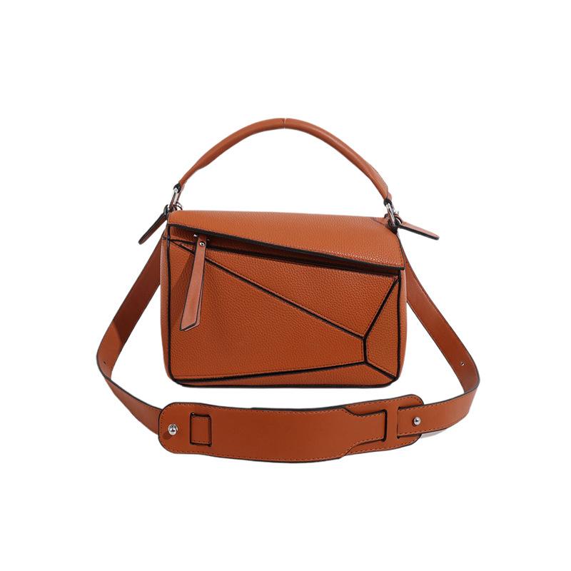 Lychee Pattern Portable Shoulder Messenger Bag, Fashionable and Practical.