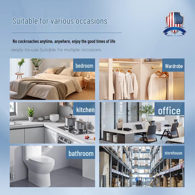 Ungiftiger Kakerlakenbekämpfer für Zuhause: Effektive Nestentfernung für Schlafzimmer & Küche, Einweg- & Leistungsstarke Lösung