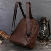 Johnature Unisex Backpack With High-end Texture And Large Capacity Commuting Genuine Leather Backpack
