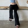 Summer Women's Pant  Sweet and Spicy Style Low Waist Black and White Colour Collision Lazy Feeling Micro Slim Casual Pants