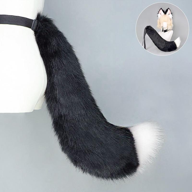 Halloween Fox Ear Headband Fox Tail Set Demon Fox Tail Comic Exhibition cos Props Second Dimensional Fox Ear Beast Ear Headband