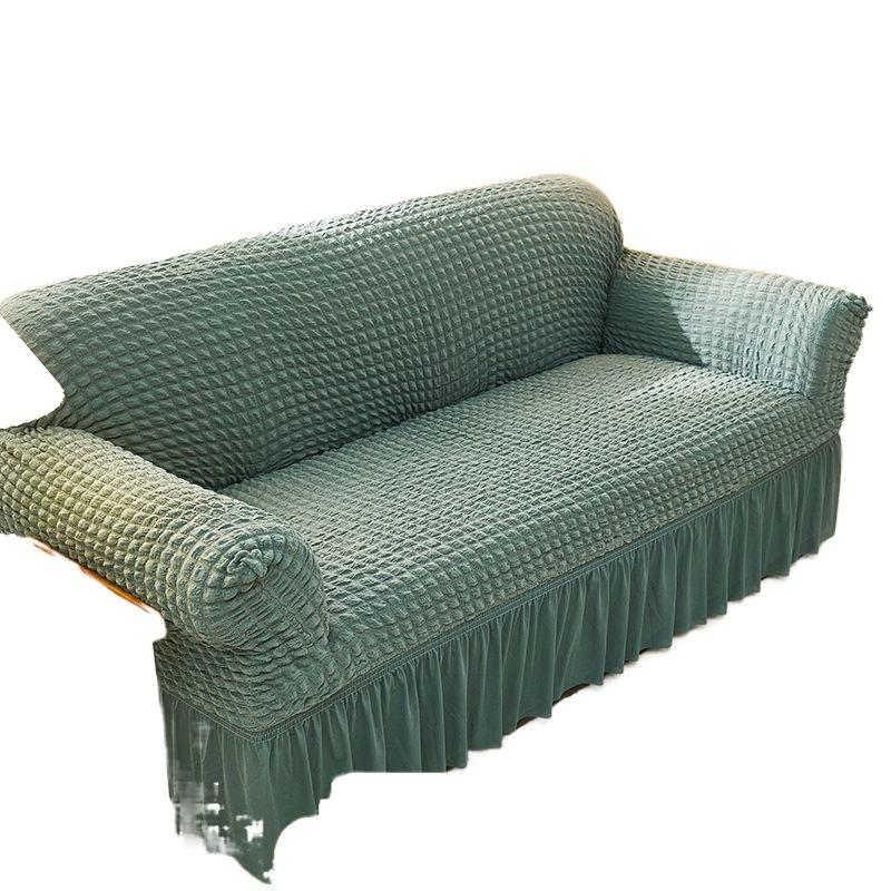Four Seasons Available Seersucker Bag Elastic Sofa Cover Dust Sofa Hat Skirt Lazy Sofa Cover Factory