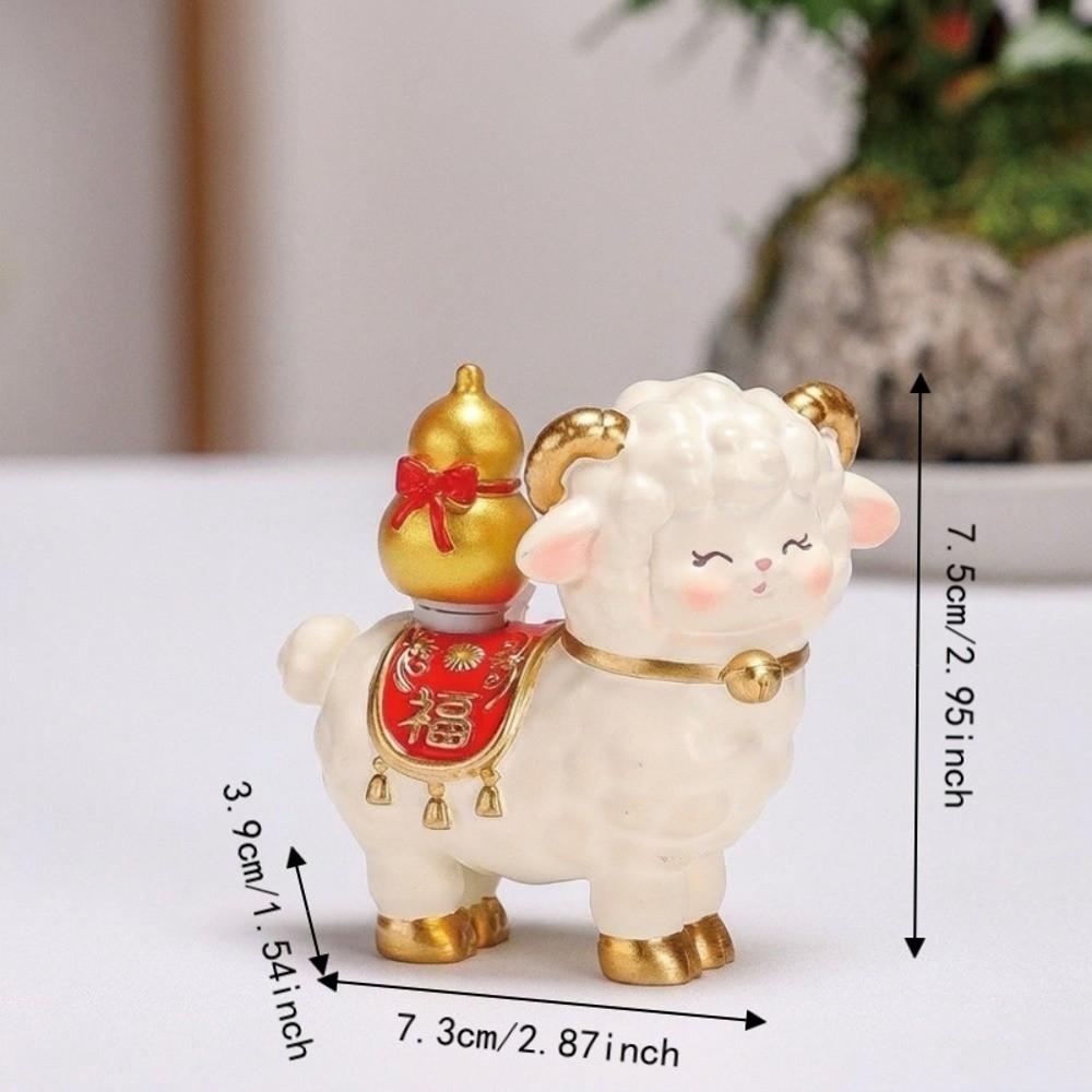 Rotating Goat Figurine Chinese Style Zodiac Goat Ornament Auspicious Sheep Ornament Gift