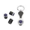 For Subaru STI XV Outback WRX Forester Impreza Legacy BRZ 4pcs Carbon Fiber Car Logo Tire Valve Cap Wrench Auto Wheel Decoration X2
