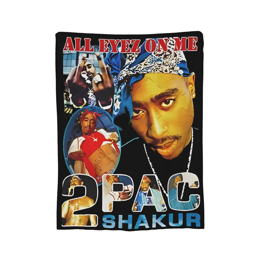 Rapper Tupac  Blanket Flannel 2pac Hip Hop Super Warm Throw Blanket for Outdoor Travel Bedroom Quilt