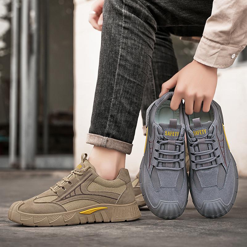 Fashion Men's New Platform Wear-resistant Outdoor Anti Slip Work Spring Breathable Fashionable Low Top Thick Soled Casual Sports Shoes