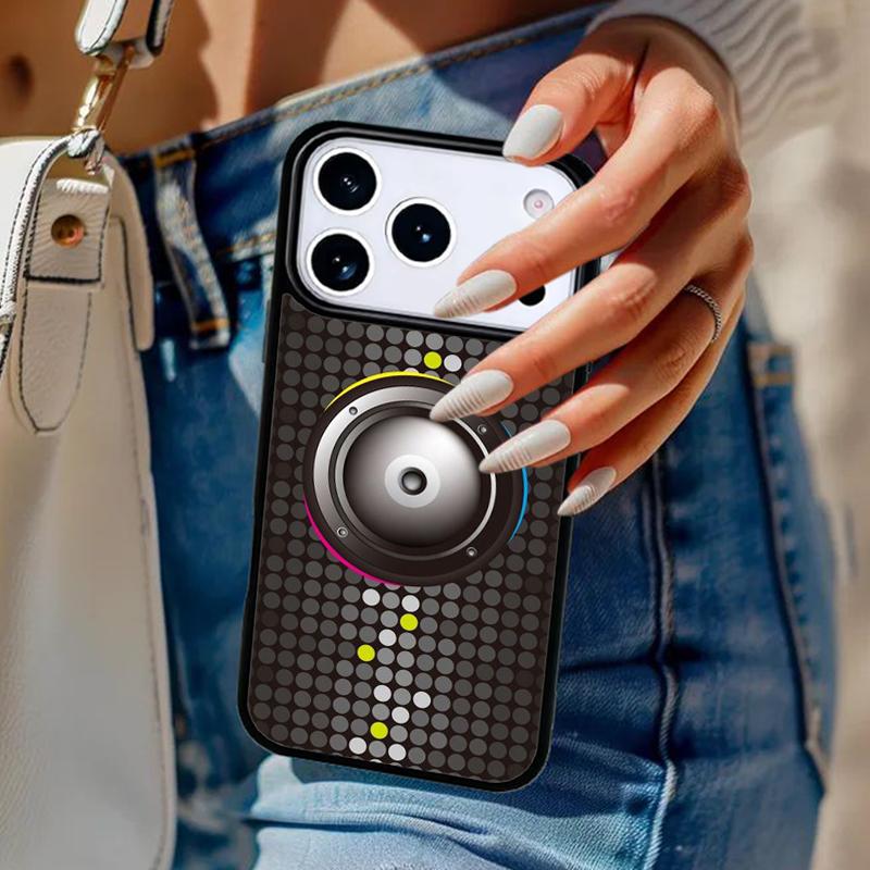 Massive Music Speakers Soft Phone Case For iPhone 17 Air 14 15 13 12 Max Cover For Apple 16e 11 Pro Max Plus Coque