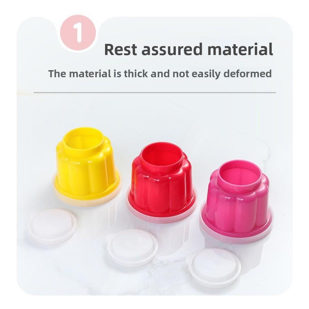 4pcs Reusable Gelatin Ice Cream Mold with Stackable Lids Baking Tools for Home Kitchen