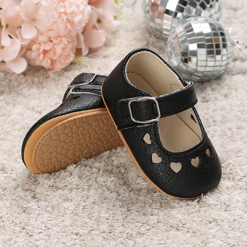 Khaki 0-18M Baby Casual Shoes Infant Toddler Bowknot Non-slip Rubber Soft-Sole Flat PU First Walker Newborn Bow Decor Mary Janes