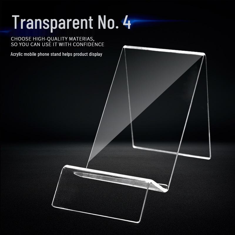 Akrylowy Stojak na Telefon - Kreatywny Wystrój Akademika Przezroczysty Wyświetlacz