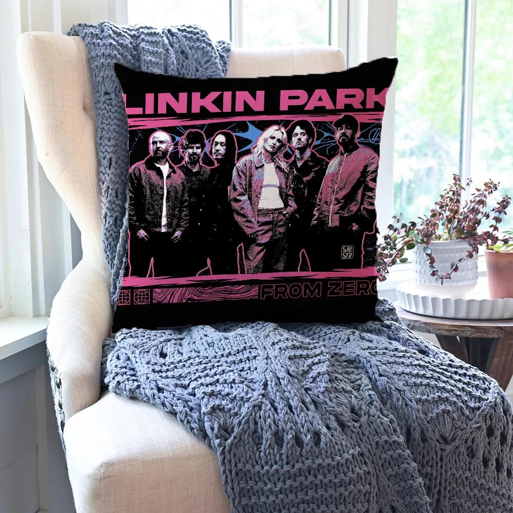 Band L-Linkin From Zero P-Park Pillow Case Square Pillow Bedroom Sofa Leisure Comfort Cushion Living Room Home Decoration 40X40