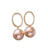 Vintage Oval Pearl Earring for Women Elegant Delicate Temperament Fashion All-match Drop Earrings Women Accessories