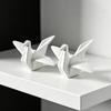 Yousheng Geometric Origami Cranes Figurine, Modern Cranes Sculpture, Minimalist Shelf Accent, Nordic Creative Cranes Sculpture for Desk
