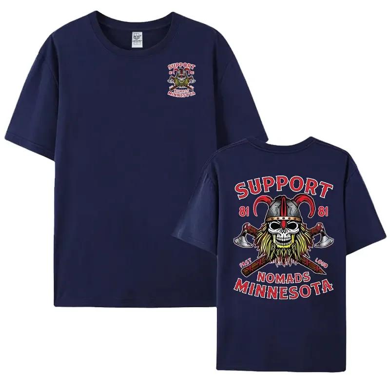 Hells Angels World T-Shirt Men Fashion Support 81 Printing Tshirt Oversized Short Sleeve Men Graphic Hell's Angels Cotton Tees