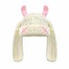 Soft Warm Little Devil Long Ears Cap Elastic Knit Warm Windproof Cap  Cold Weather Wear