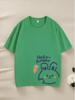 Heavyweight 220g Children's Combed Cotton Cartoon T-Shirt - Short Sleeve, Casual Trendy Top for Boys and Girls