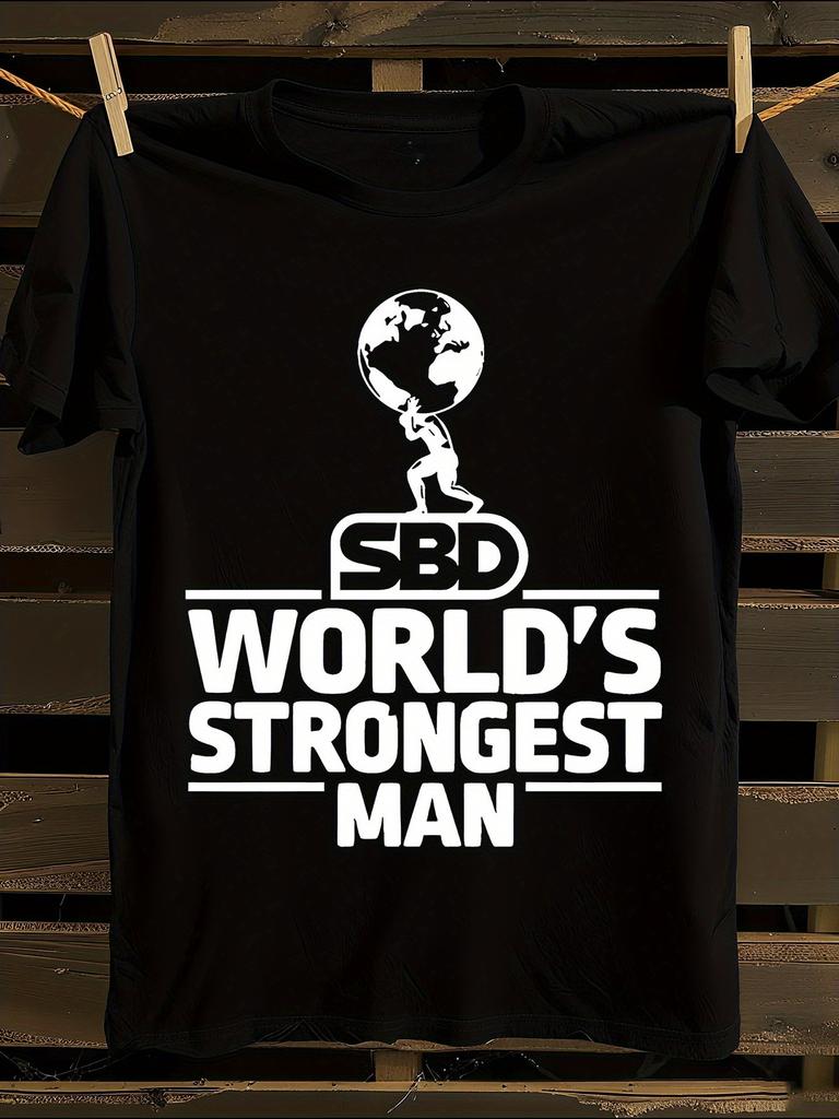 World's Strongest for Man T-Shirt Mens Tshirt Womens Tshirts with Letters Print Short Sleeves T-Shirt Casual Street Tee Shirt Top