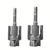 2pcs Metal PPR Water Pipe Thread Repair Tools - Integrated Wire Opener for Inner & Outer Holes, Electric Drill Type, 1/2" - DN15, 3/4" - DN20 Sizes