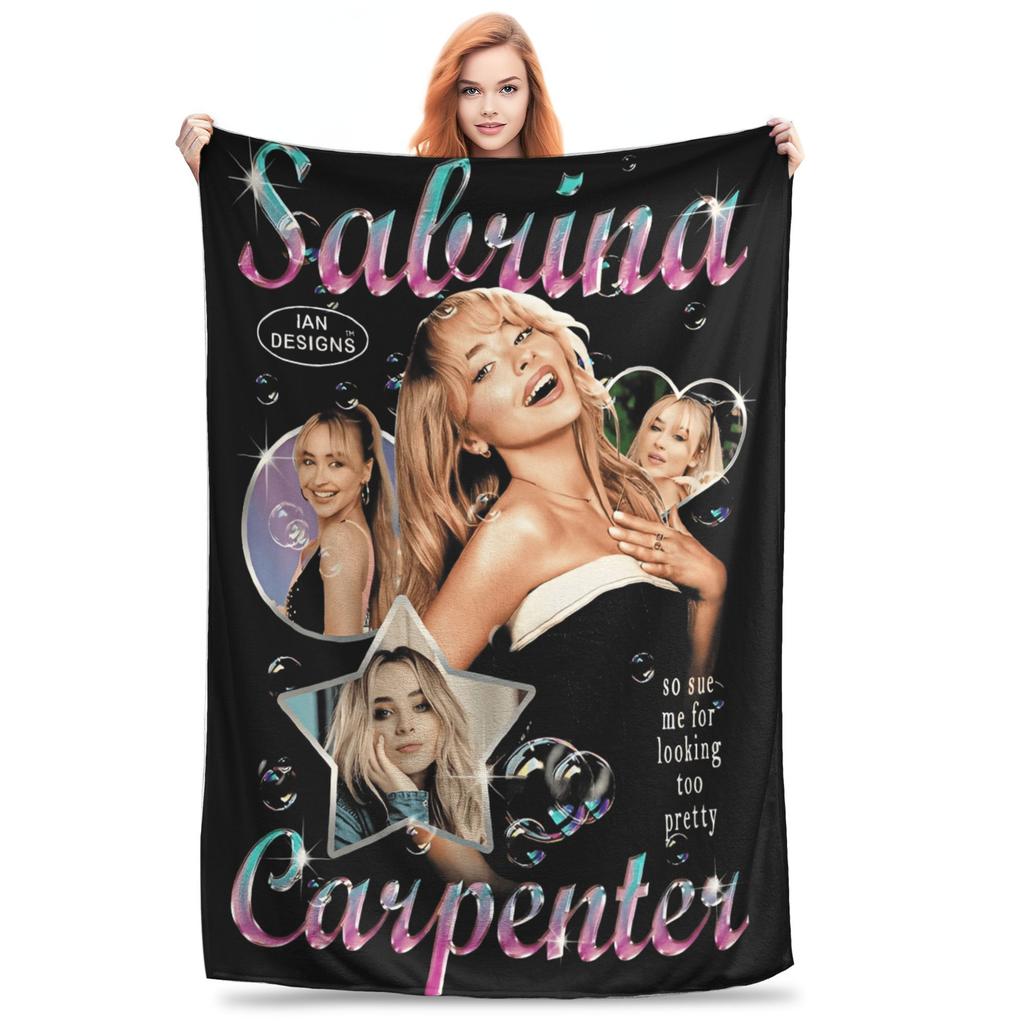 Sabrina Caprenter Plush Blanket Boys Flannel Bedding Throws For Couch Chair Sofa Bed Warm Soft Customized Quality Bedspread