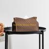 F26C Decorative Rectangular Tissue Box-Case PU Leather Tissue Organizer Holder for Bathroom Modern Tissue Box Holder Office