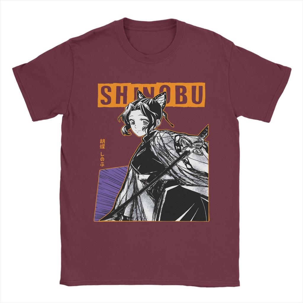 Kochou Shinobu 100% Cotton T Shirt For Couple Summer  Streetwear T-Shirts O-Neck Trending Tee Shirt Oversized Print Tops