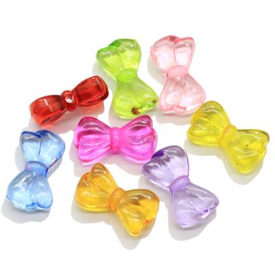 10*18mm Transparent Color Acrylic Beads Bow Beads for Necklace Bracelet Earring Beading Material DIY Phone Strap