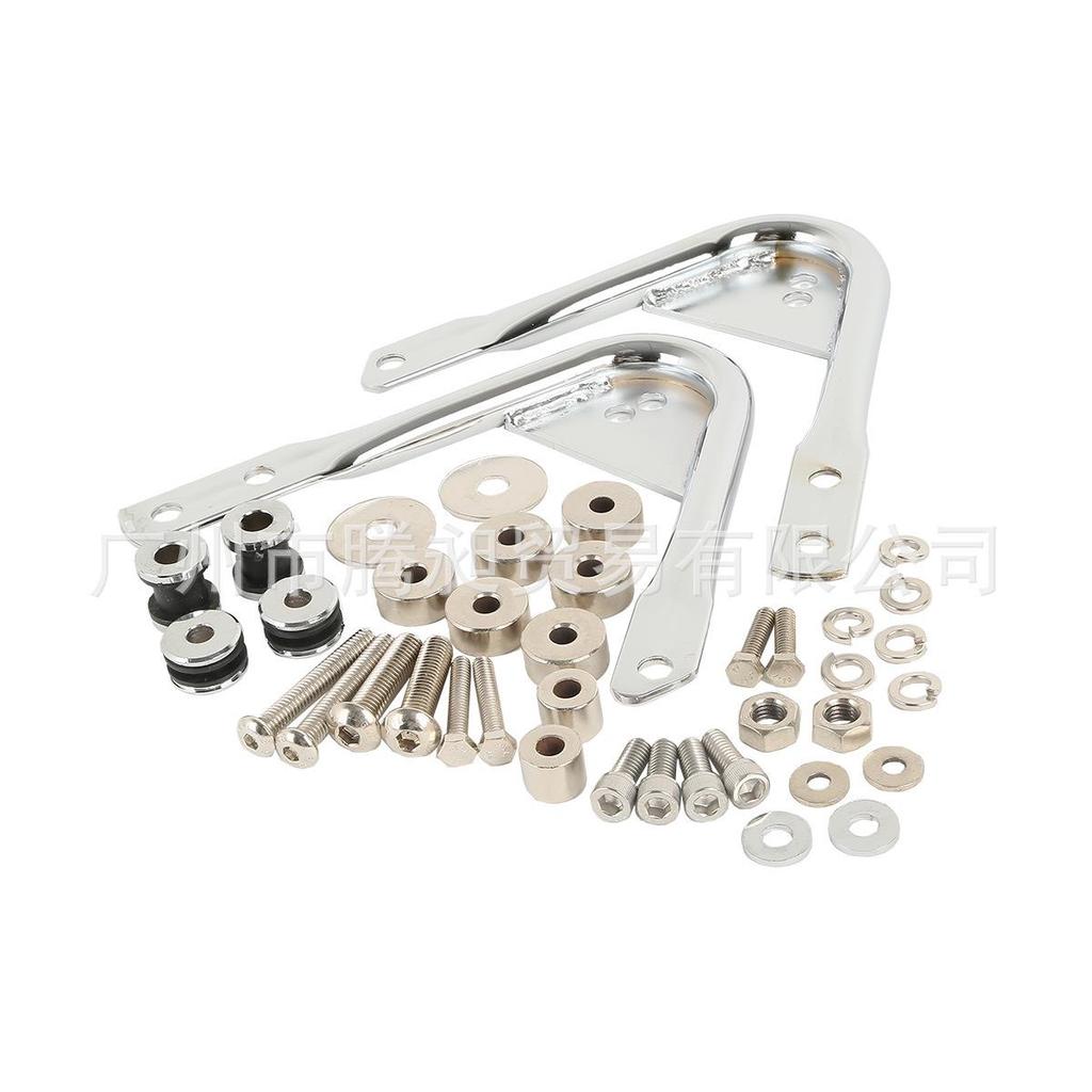 Adjustable Backrest and Quick-Release Seat Cushion with Rear Tail Rack for 97-08 Models