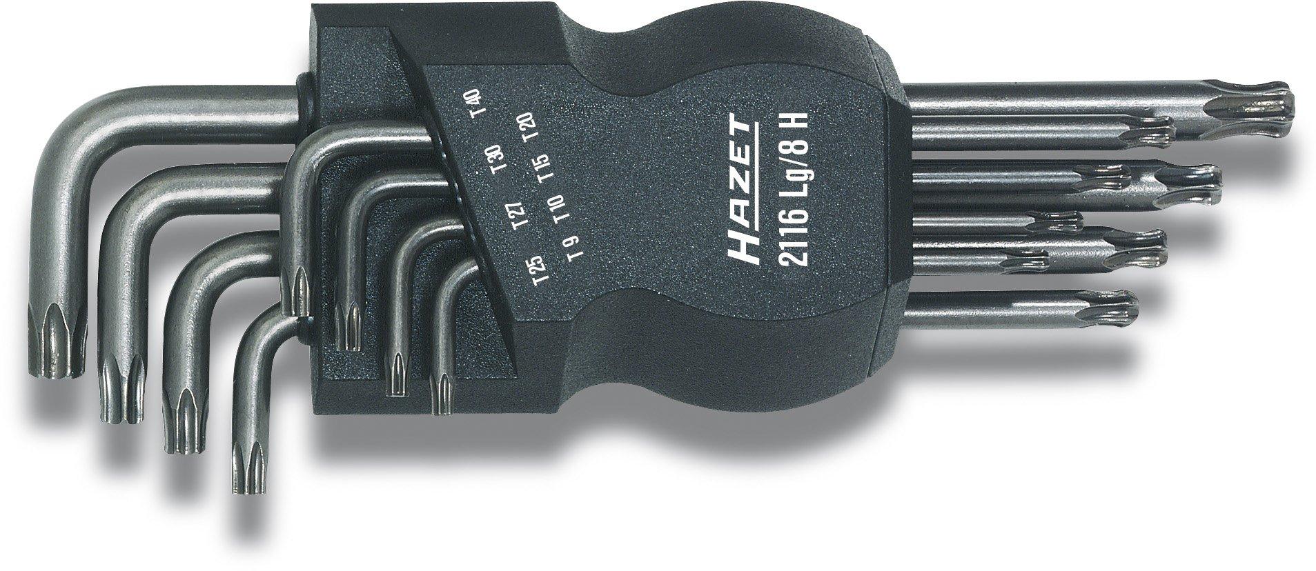 

HAZET Torx Wrench L-Type Set, Black, 2116LG/8H чёрный