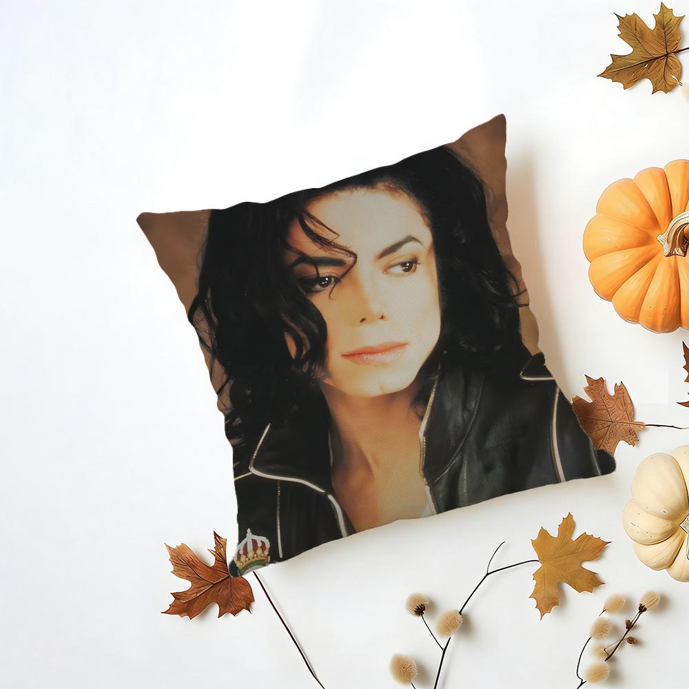 Michael Jackson Kissenbezug Waschbar Leinen Kissenbezug Weich für Tägliches Sofa Bett Wohnzimmer Dekoration