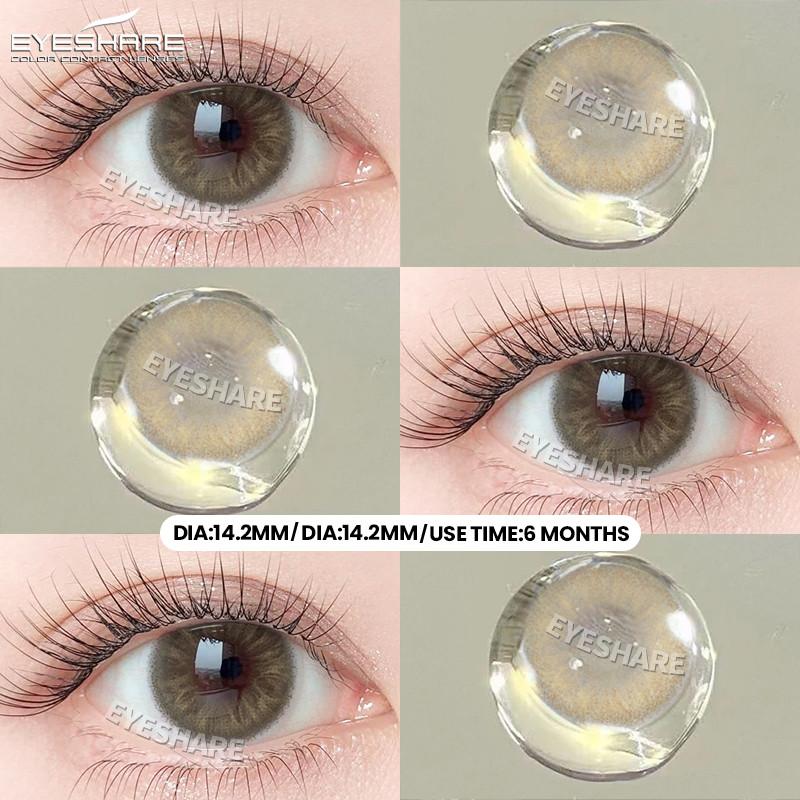 EYESHARE Natural Brown Contact Lenses for Eyes 1 Pair Gray Pupils Korean Soft Lenses New ALASKA Series Lens Contacts