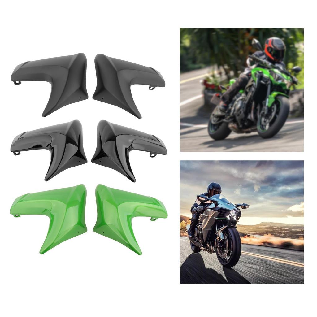 2x Motorcycle Radiator Cover Fairings Guard Kits for Kawasaki ER6N 2012 2013 2014 2015 Repair Parts Radiator Side Cowl Cover