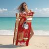 Personalized Vintage Detroit Football Helmet Beach Towel Microfiber Beach Towel Thin Absorbent for Beach Swimming Yoga Bath Sports. 091069