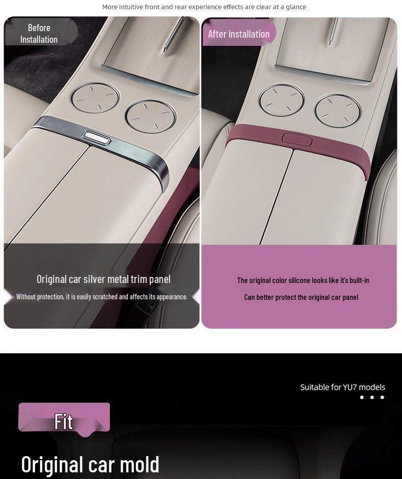Silicone Protective Pad for YU7 Center Console Armrest Box Button