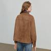 Chuyu Women's Suede Patchwork Barn-Style Jacket