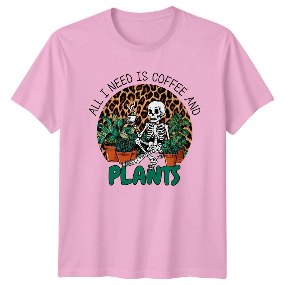 All I Need Is Coffee Unisexs TShirt Houseplants Gardening Halloween Gift For Her