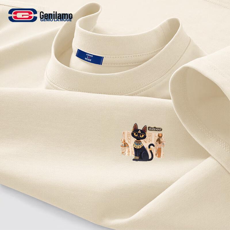 

GENIOLAMODE Men s Loose Fit Cotton Short Sleeve T-Shirt L