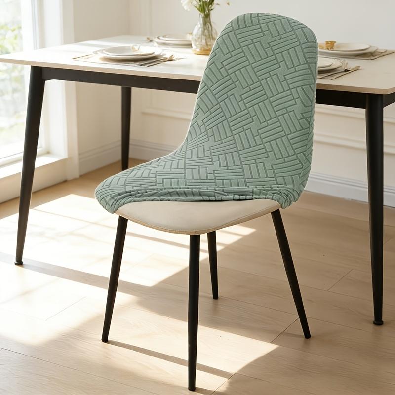 Jacquard Muschelförmige Stuhlhusse Dehnbar Esszimmerstuhl Sitzbezug Zuhause Armlose Sitzbezüge Abnehmbar Hotel Bankett