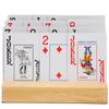 Wood Playing Card Holder HandsFree Playing Card Tray Rack Poker Cards Accessory