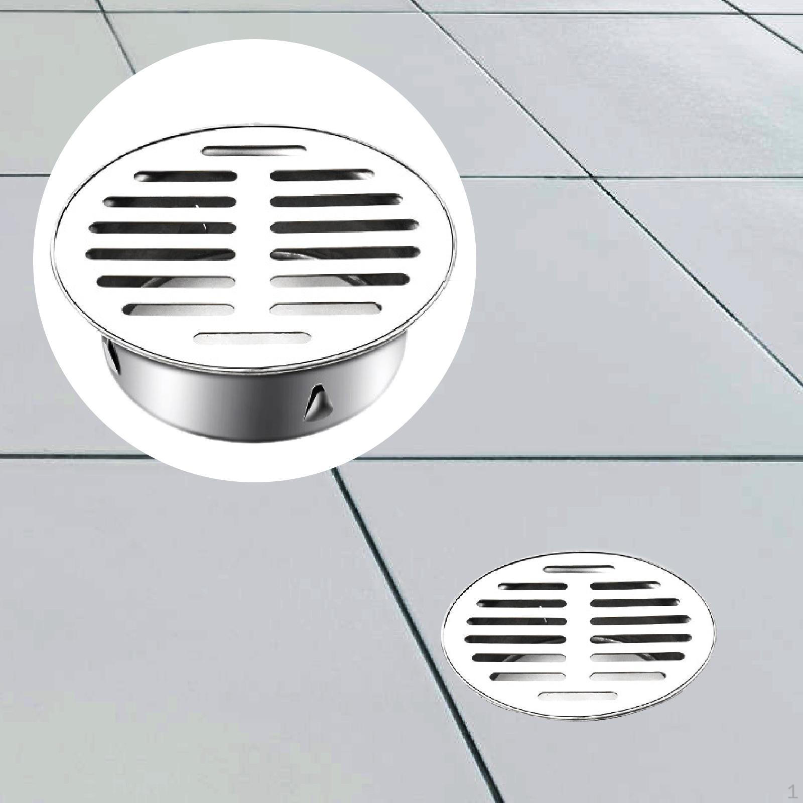 

Круглая плоская решетка для сливного отверстия, фильтр для ванной комнаты, кухни, пола 10.2x3.8cm