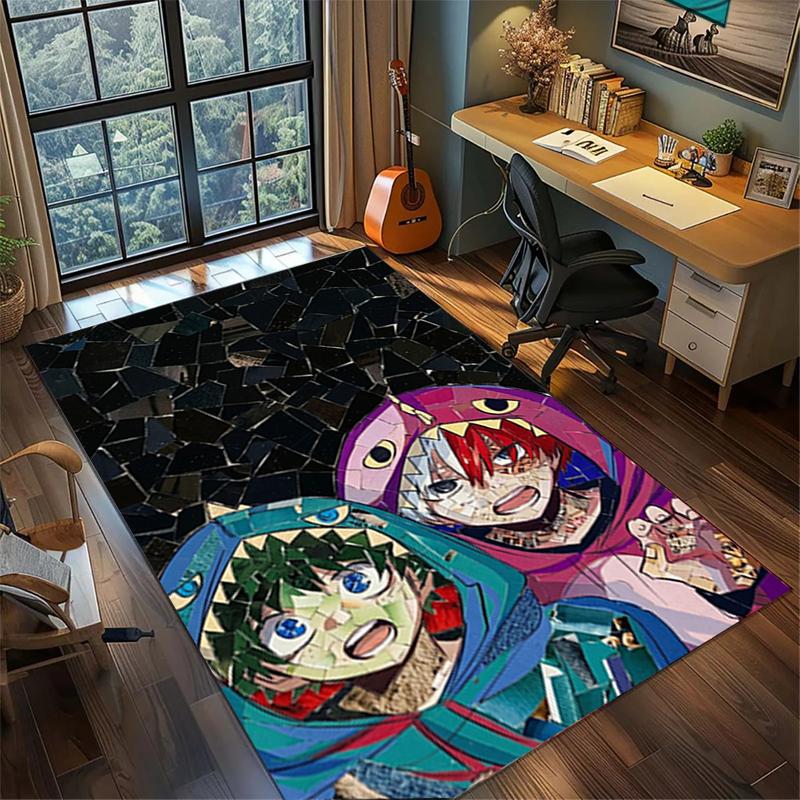 My Hero Academia Living Room Rug Large Area Non Slip Washable Floor Mat Bedroom Decor