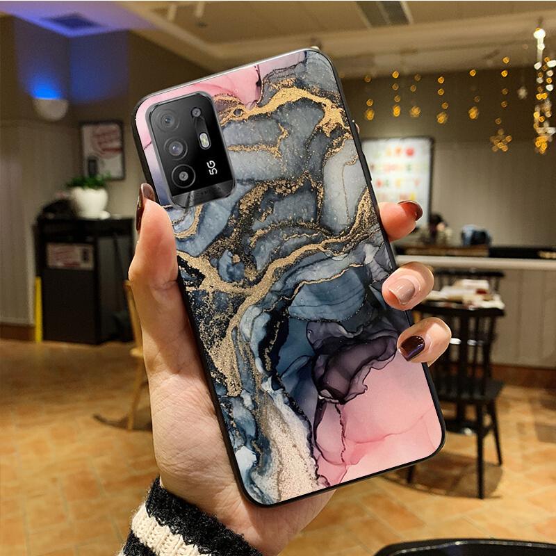 Bunte Marmor Handyhülle für OPPO A54 A74 A94 A53S A9 A5 A15 A16 A91 A96 A76 Reno8 8Pro Reno2 Z