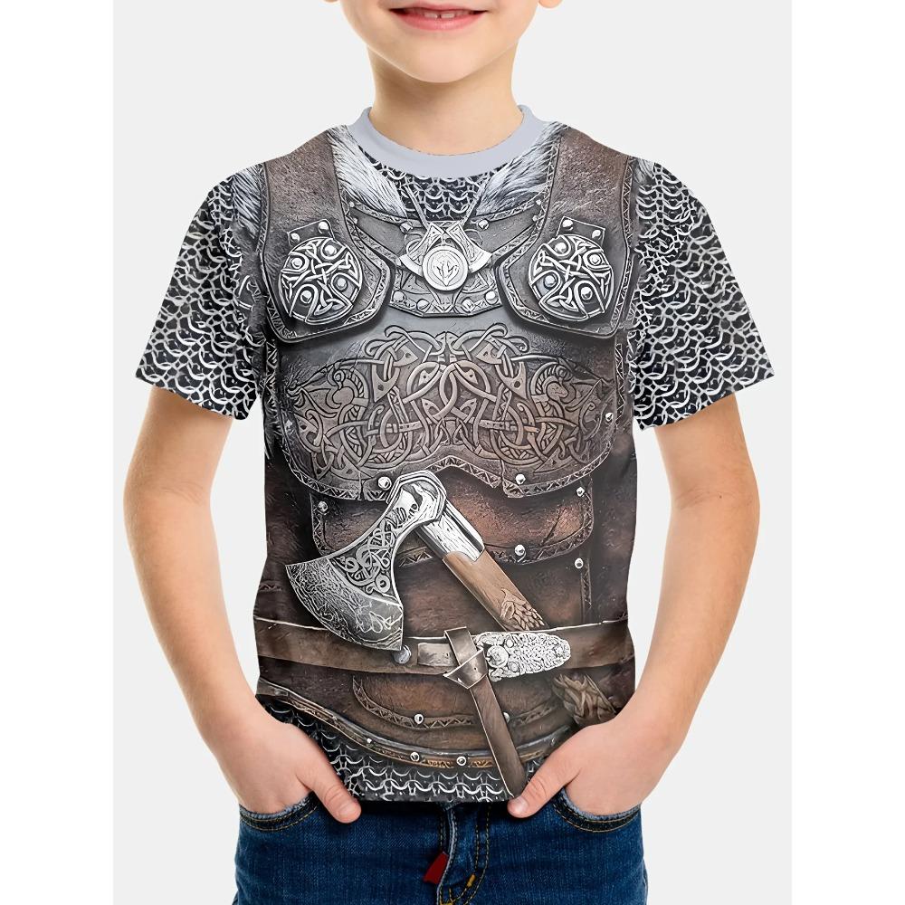 

Children s Fake Clothing Design 3D Digital Printing Fashion Casual Boy Round Neck Short Sleeved T-shirt 110