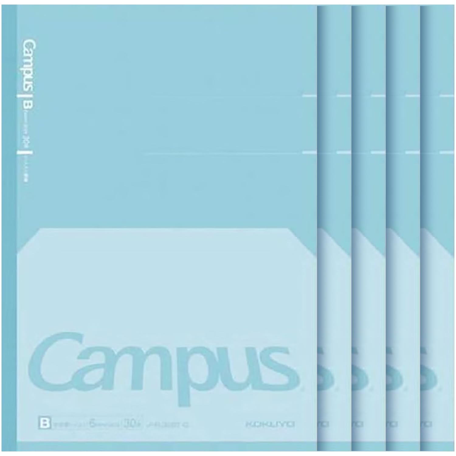 Kokuyo Campus Composition Kimochi Feel Comp Dot 6mm 30 School Imported from Japan Notebook, 5-Pack, Flat, Semi-B5, Book, Green, B, Ruled, Sheets, зелёный