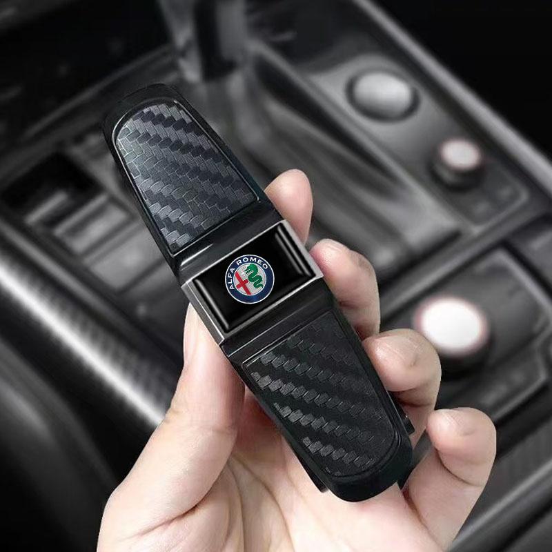 Car Glasses Clip Sun Visor Eyeglasses Sunglasses Holder Auto Interior Accessories For Alfa Romeo 4C 159 166 Giulia Giulietta 156