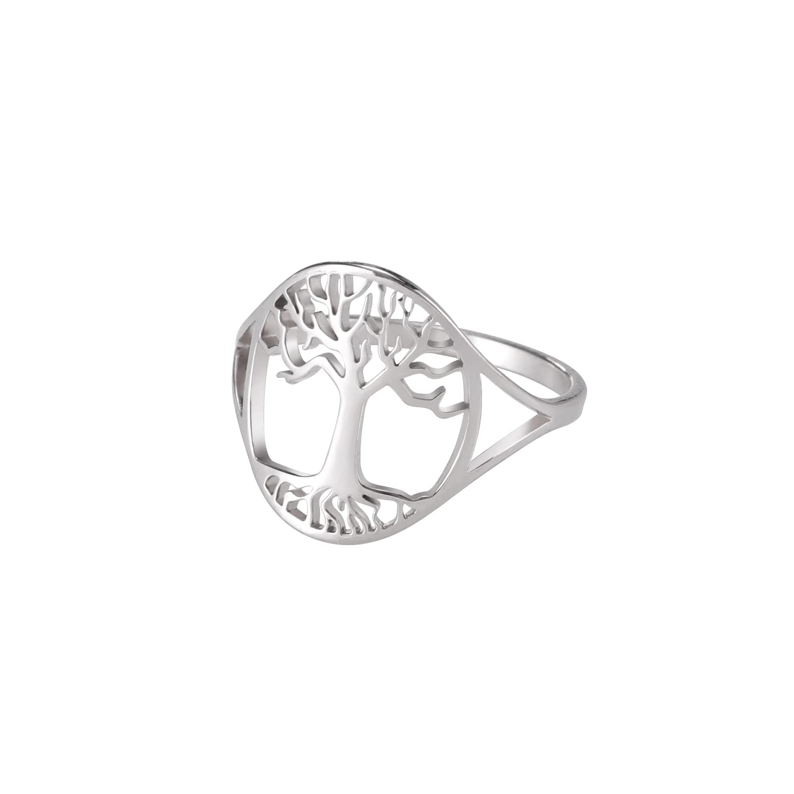 Dreamtimes Tree of Life Ring for Women Girls Celtic Ring Jewelry Family Tree of Life Band Antiqued Celtic Ring Christmas Gift 7
