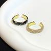 Maillard Gold Irregular Zircon Drop Glaze Ring Light Luxury Niche Design Ring Temperament Index Finger Ring