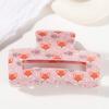 Hair Claw Cartoon Animal Pattern Rectangle Shape Back Head Hair Clip Anti-slip Teeth Versatile Hair